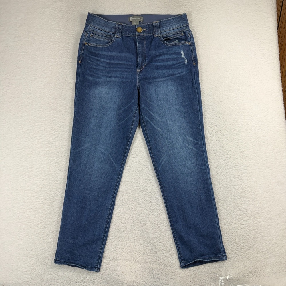 Democracy Light Wash Blue Womens 14 (32x26) Ab Technology Denim Jeans Distressed